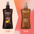 Hawaiian Tropic SPF 15 Dry Spray Tanning Oil: Protect & Bronze with Coconut & Aloe, Vegan & Cruelty-Free Sunscreen - Water Resistant