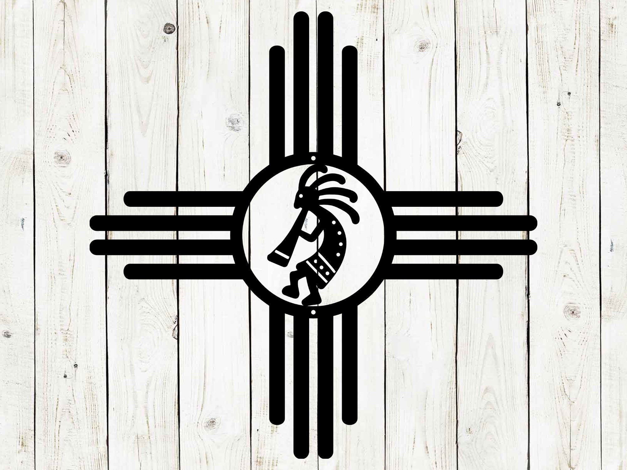 Zia Sun Kokopelli Metal Sign | Southwest Outdoor Decor