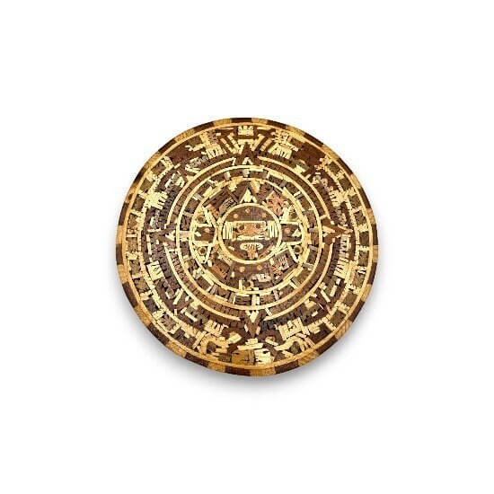 Mexican Aztec Warrior Calendar | Artwork with 11 Wood Types