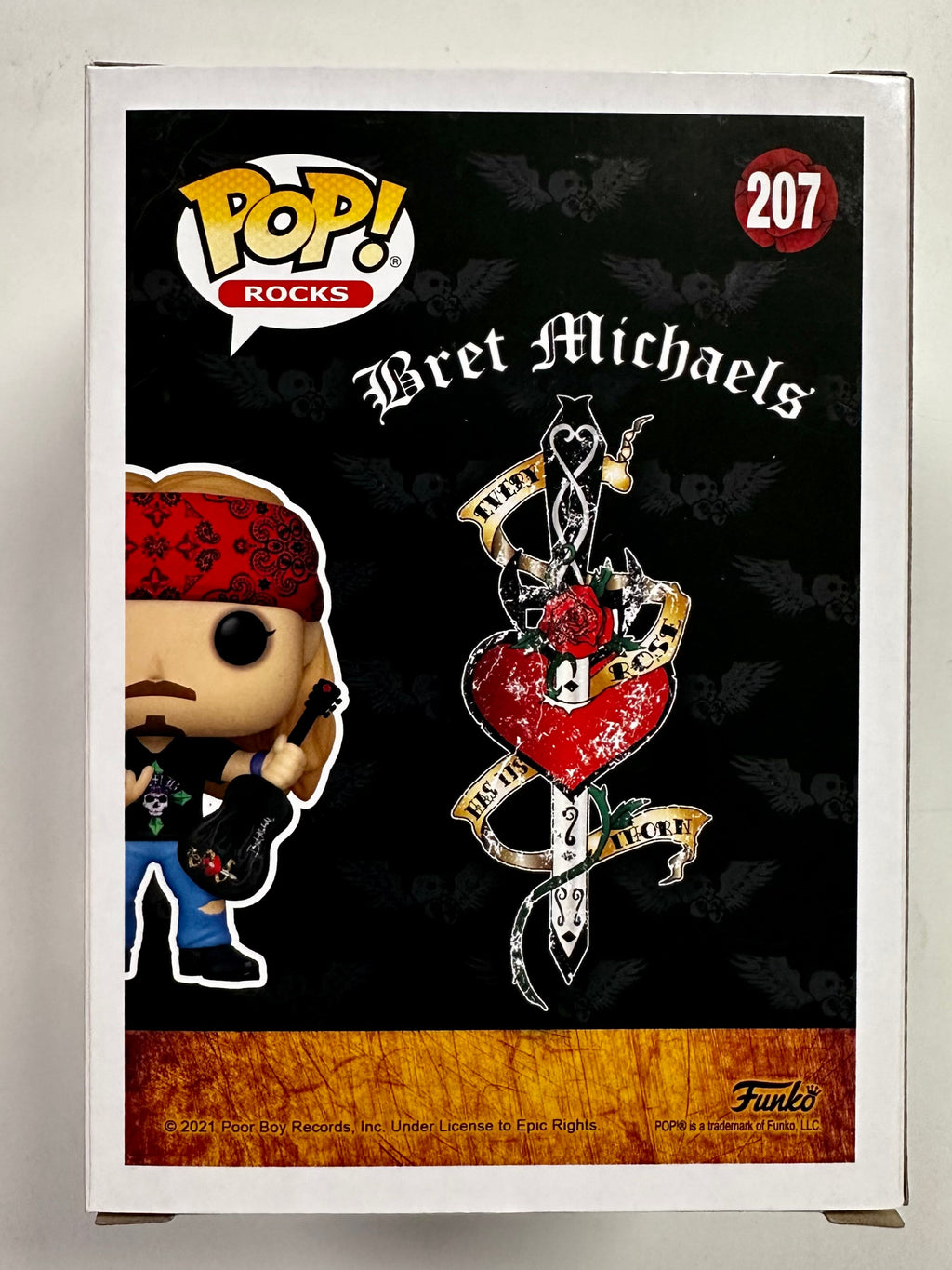 Bret Michaels Signed Autographed Poison Funko Pop! #207 With PSA/DNA COA