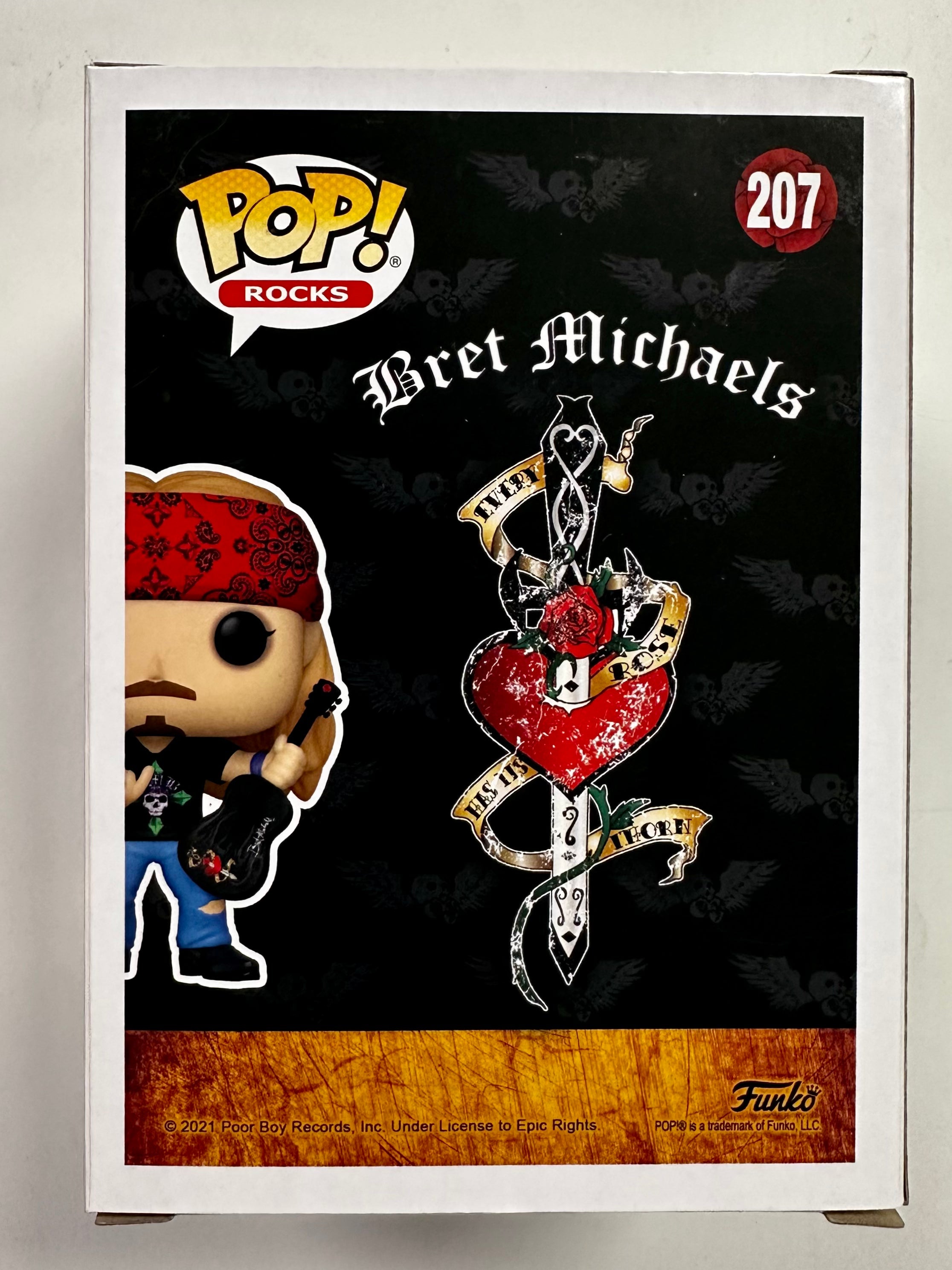 Bret Michaels Signed Autographed Poison Funko Pop! #207 With PSA/DNA COA