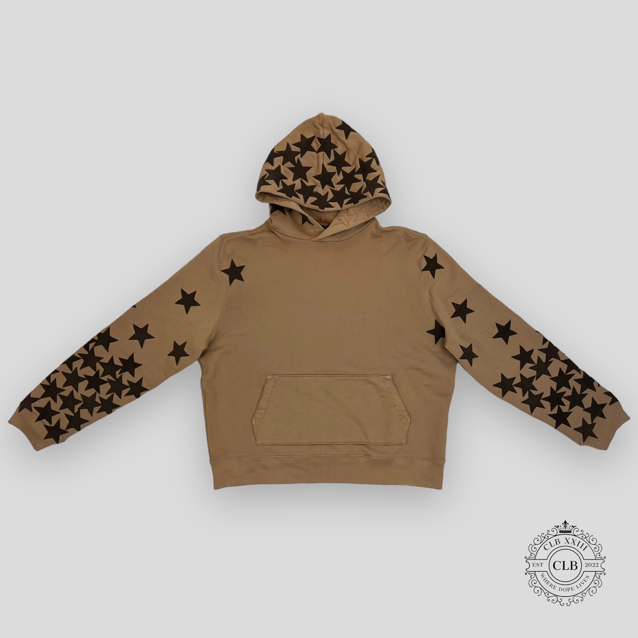 Amiri Chemist Ultra Suede Hoodie in Tobacco