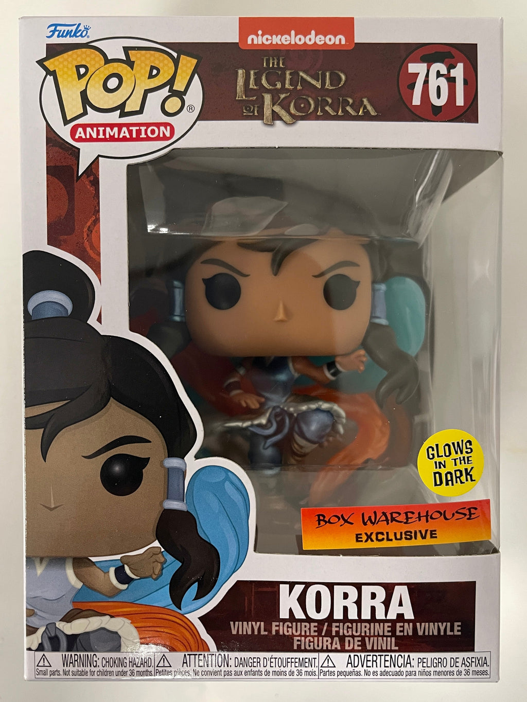 Funko Pop! Animation Metallic Glow Korra #761 Legend Of Korra BW Glow 2022 Exclusive
