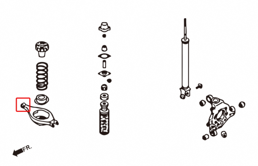 Megan Racing Rear Lower Shock Arm Inner Bushings for Infiniti G35 03-06 150% Harder MRS-NS-0308-II