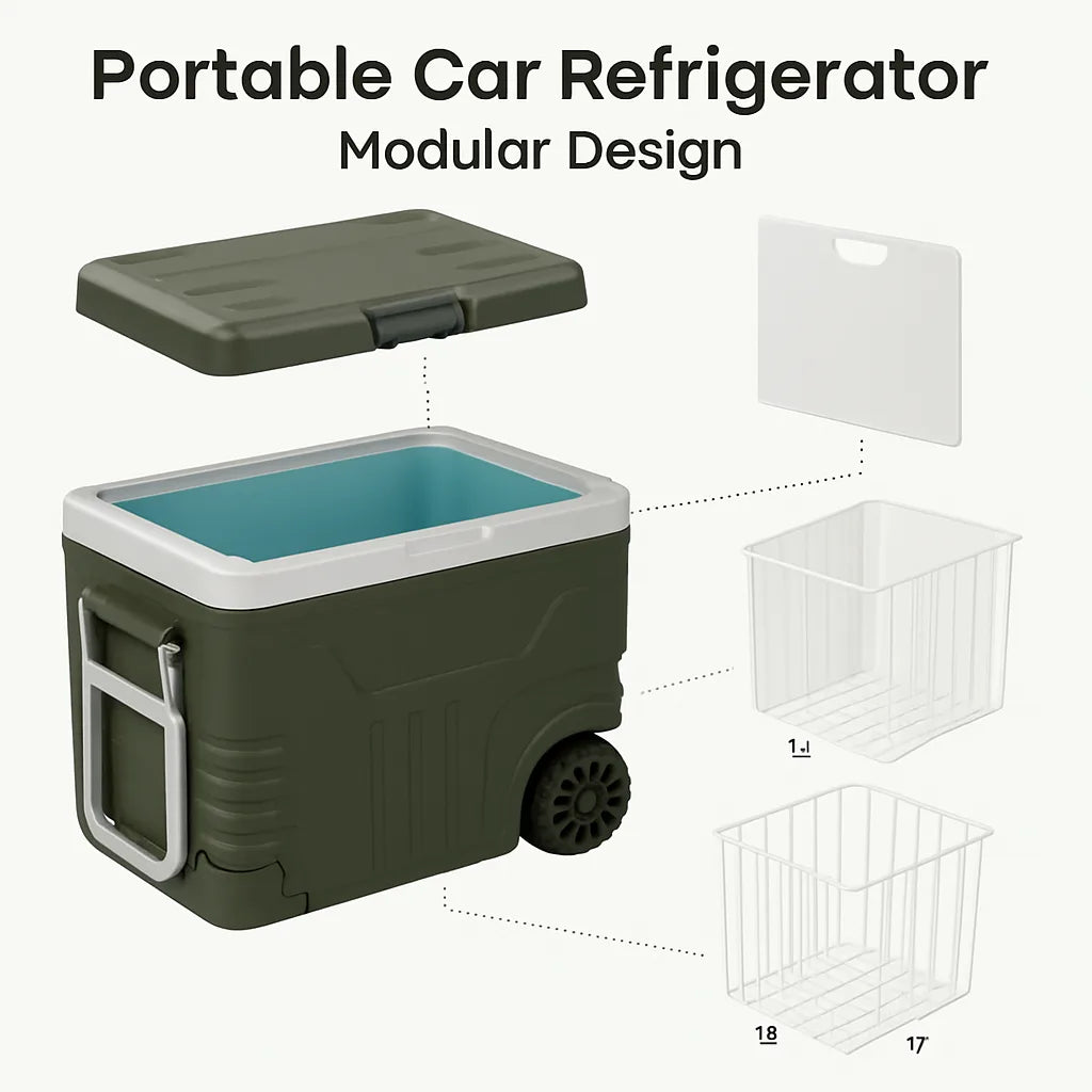12 Volt Car Refrigerator Portable Car Fridge with Adjustable Range