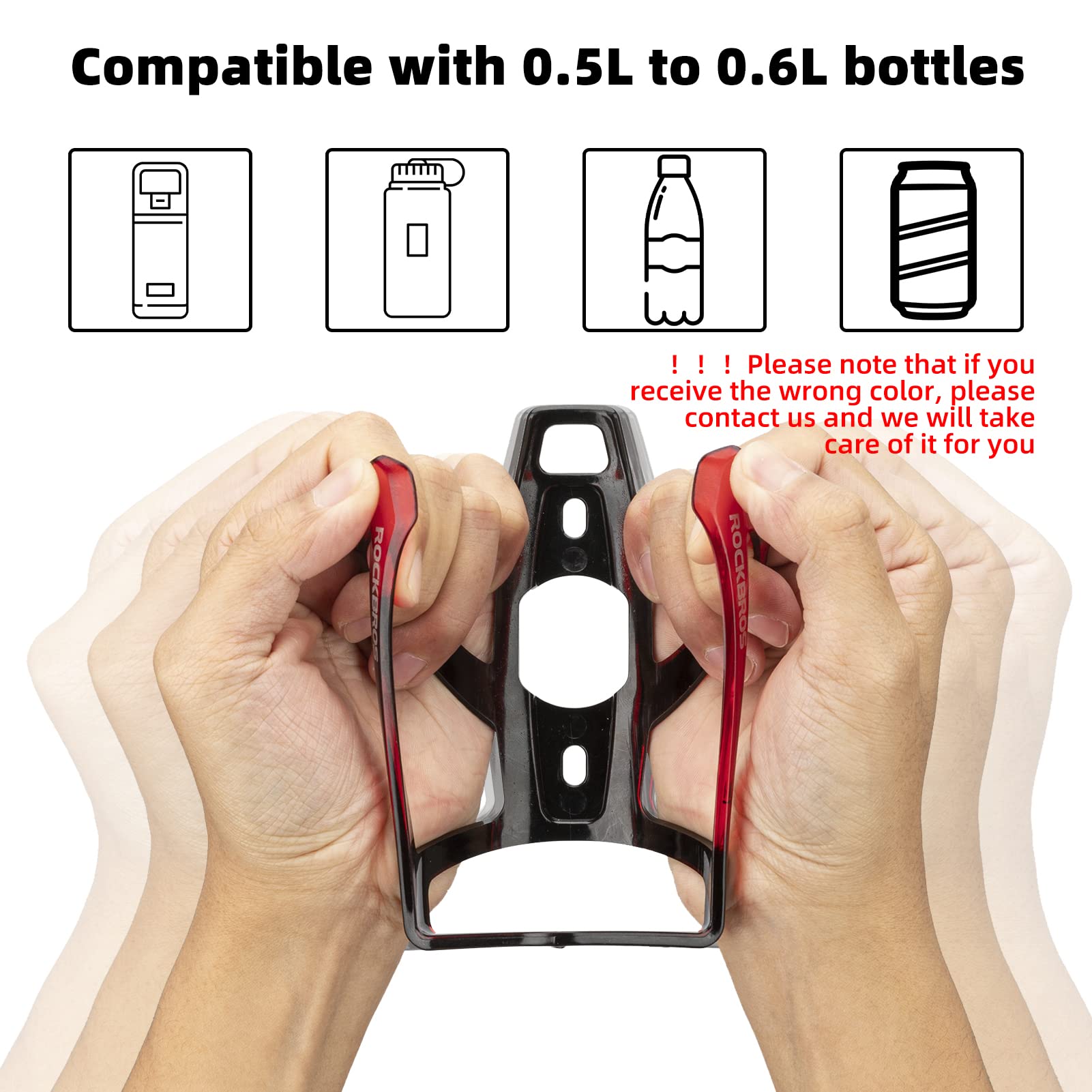 ROCKBROS FK-338 Bike Water Bottle Holder with Screws Tool