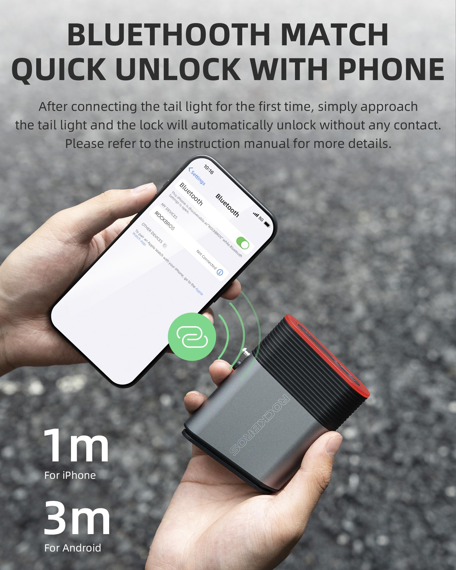 Bluetooth Lock Light Brake Sense Diurnal Light