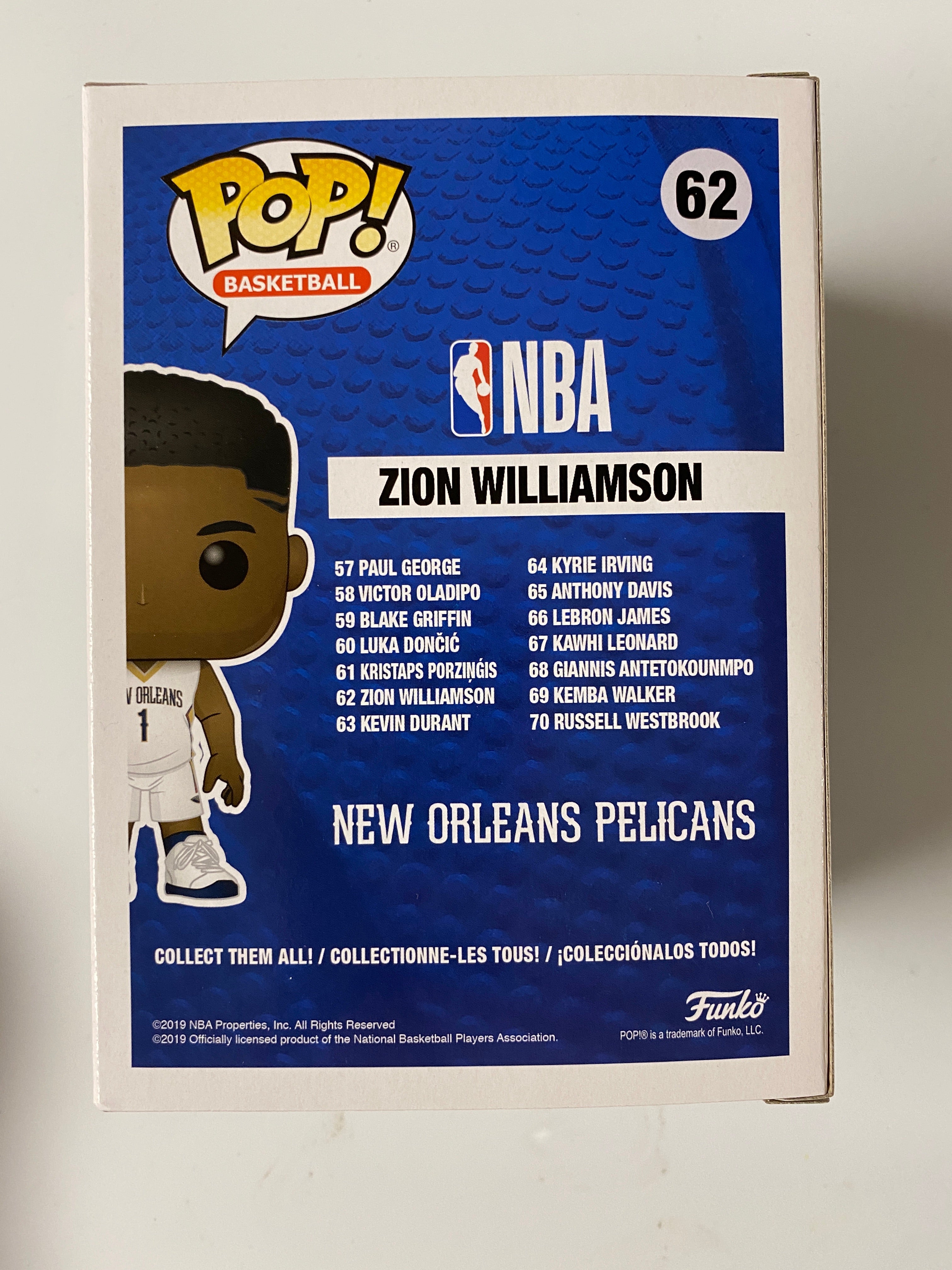Funko Pop! Basketball Zion Williamson #62 NBA New Orleans Pelicans