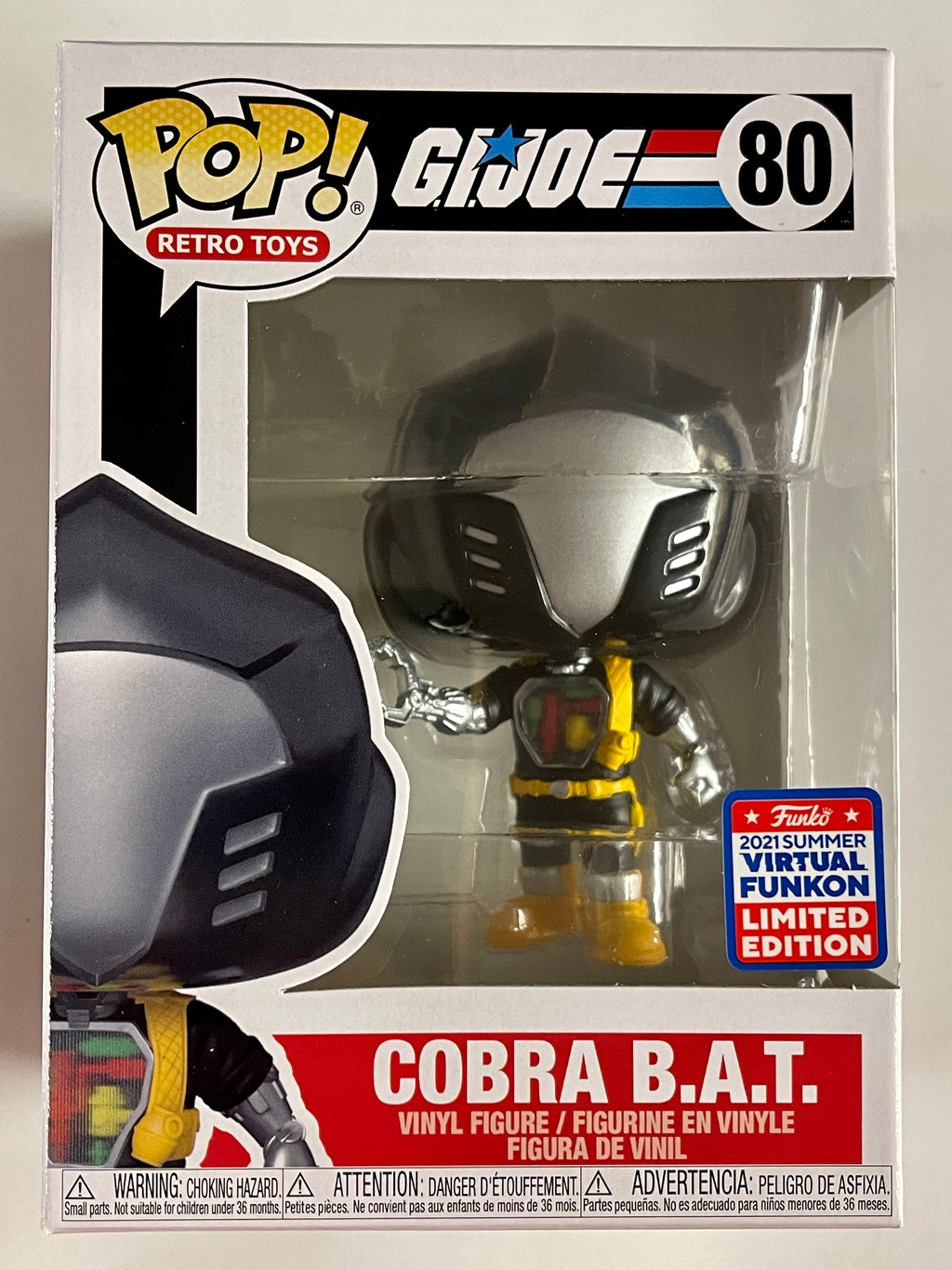 Funko Pop! GI JOE Cobra BAT B.A.T #80 SDCC Funkon 2021 Summer Con Exclusive