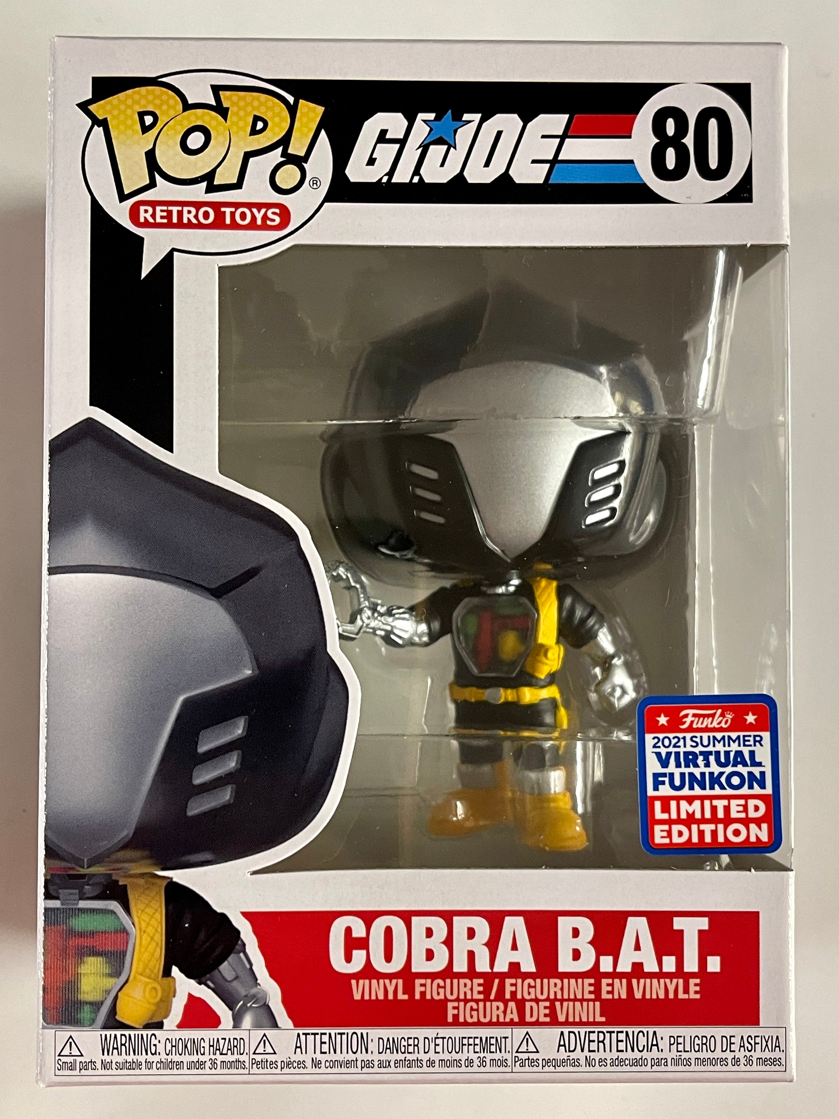 Funko Pop! GI JOE Cobra BAT B.A.T #80 SDCC Funkon 2021 Summer Con Exclusive