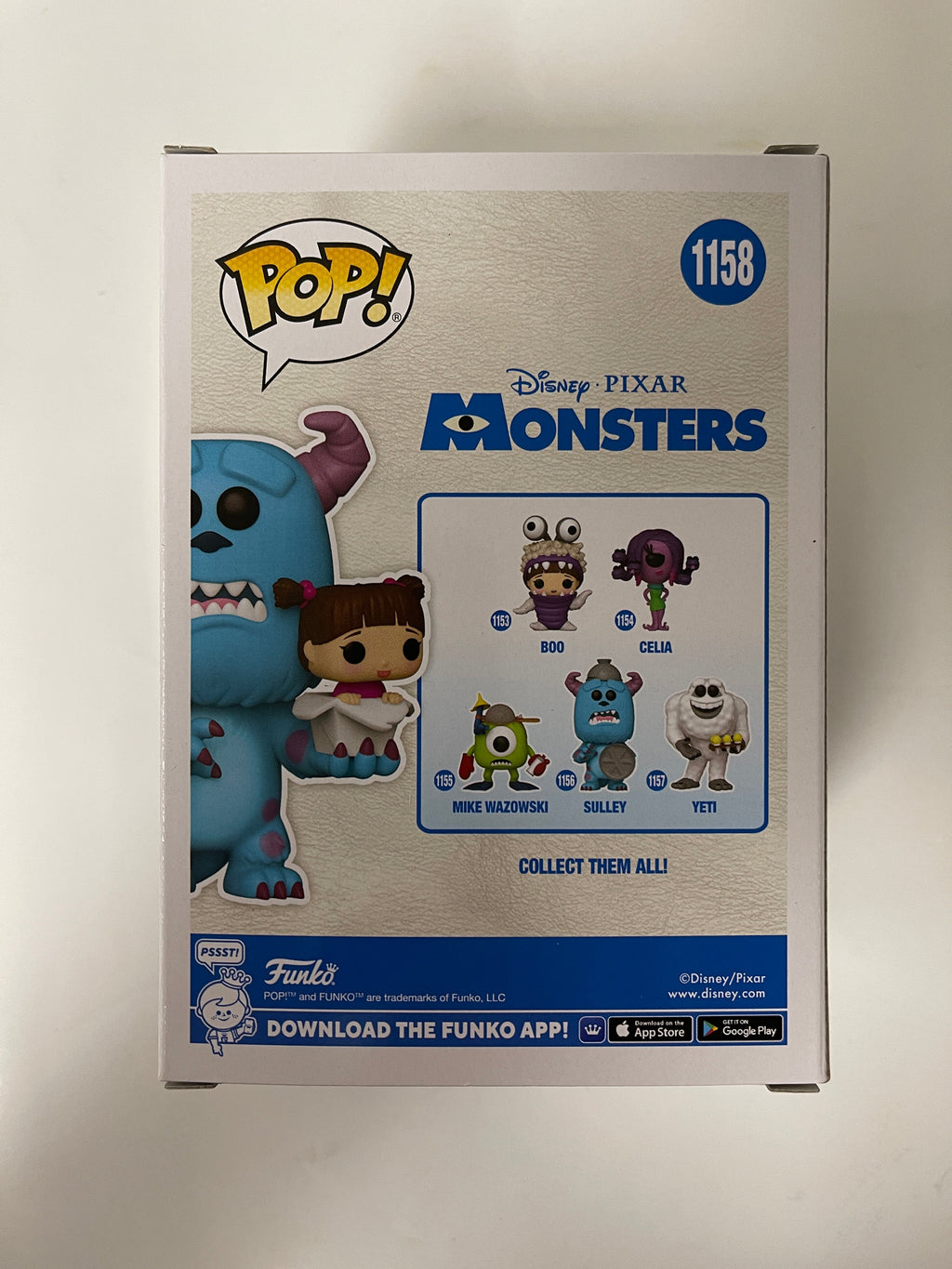 Funko Pop! Disney Sulley With Boo #1158 Pixar Monsters Inc FS 2022 Exclusive