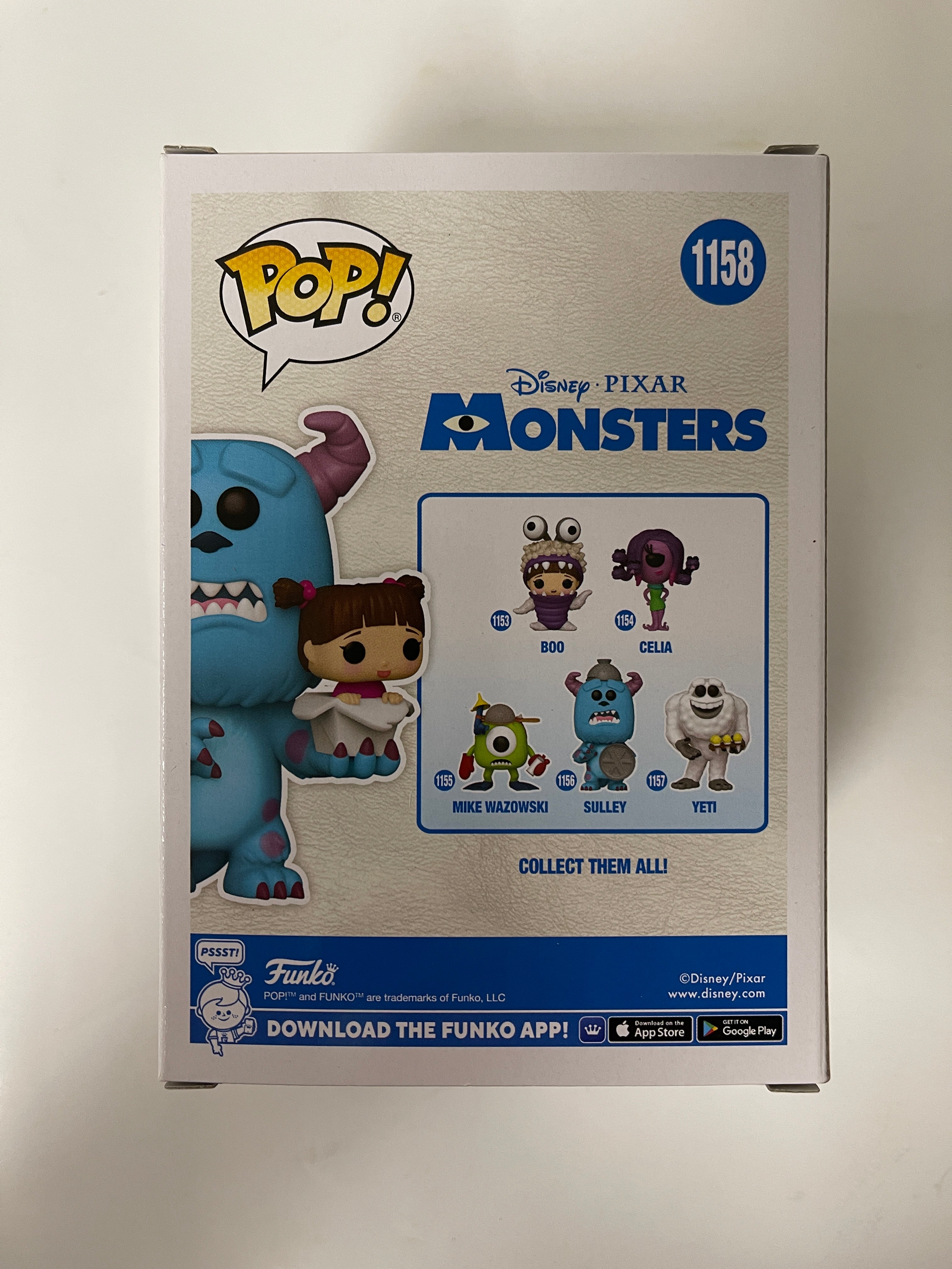 Funko Pop! Disney Sulley With Boo #1158 Pixar Monsters Inc FS 2022 Exclusive