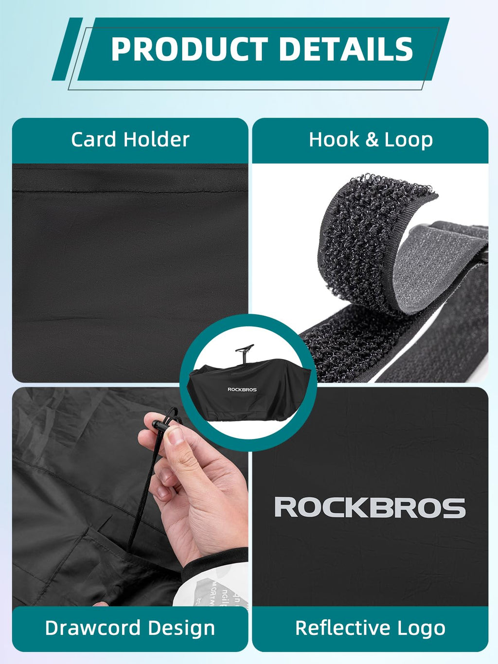 ROCKBROS Bike Cover for 19-27.5 inches Bikes Bike Storage Bag Foldable Storage Bag