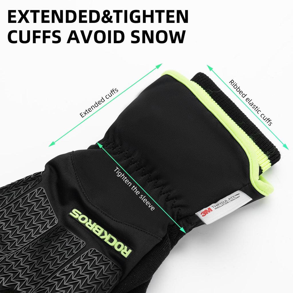 ROCKBROS Winter Cycling Gloves, Windproof Thermal Touchscreen Gloves for Men  Women