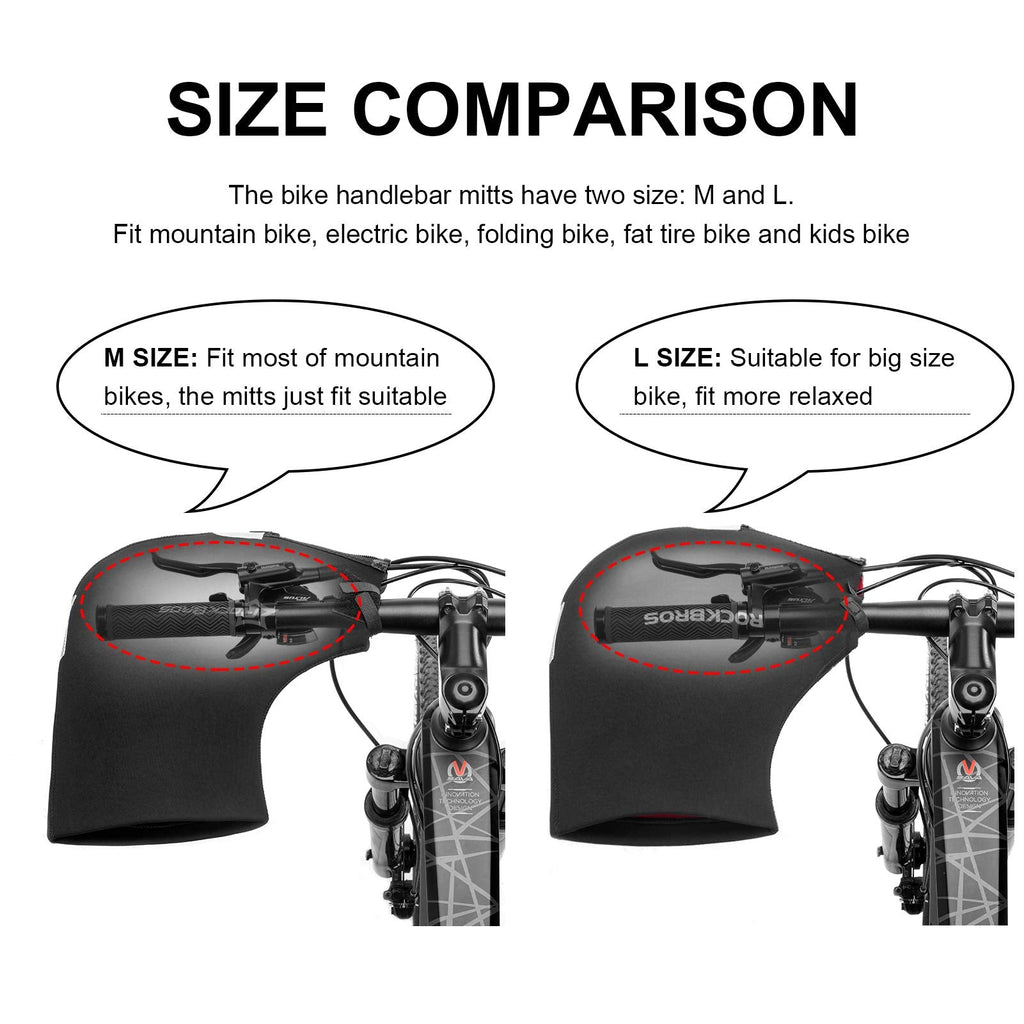 ROCKBROS Handlebar Mittens - Cold Weather Windproof MTB Bar Covers