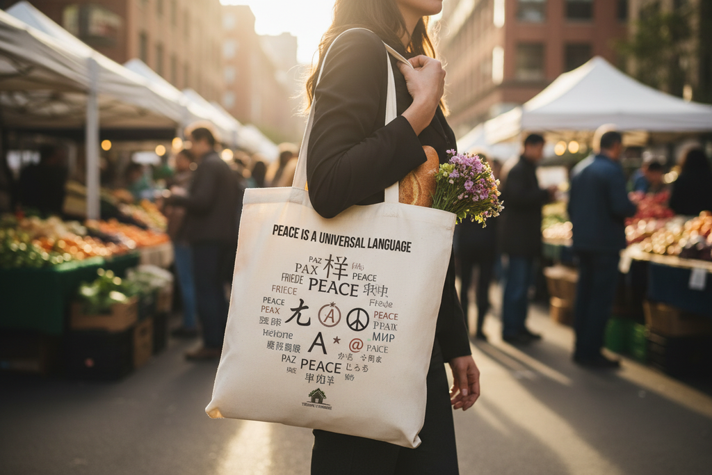 Peace is a Universal Language – Tote Bag