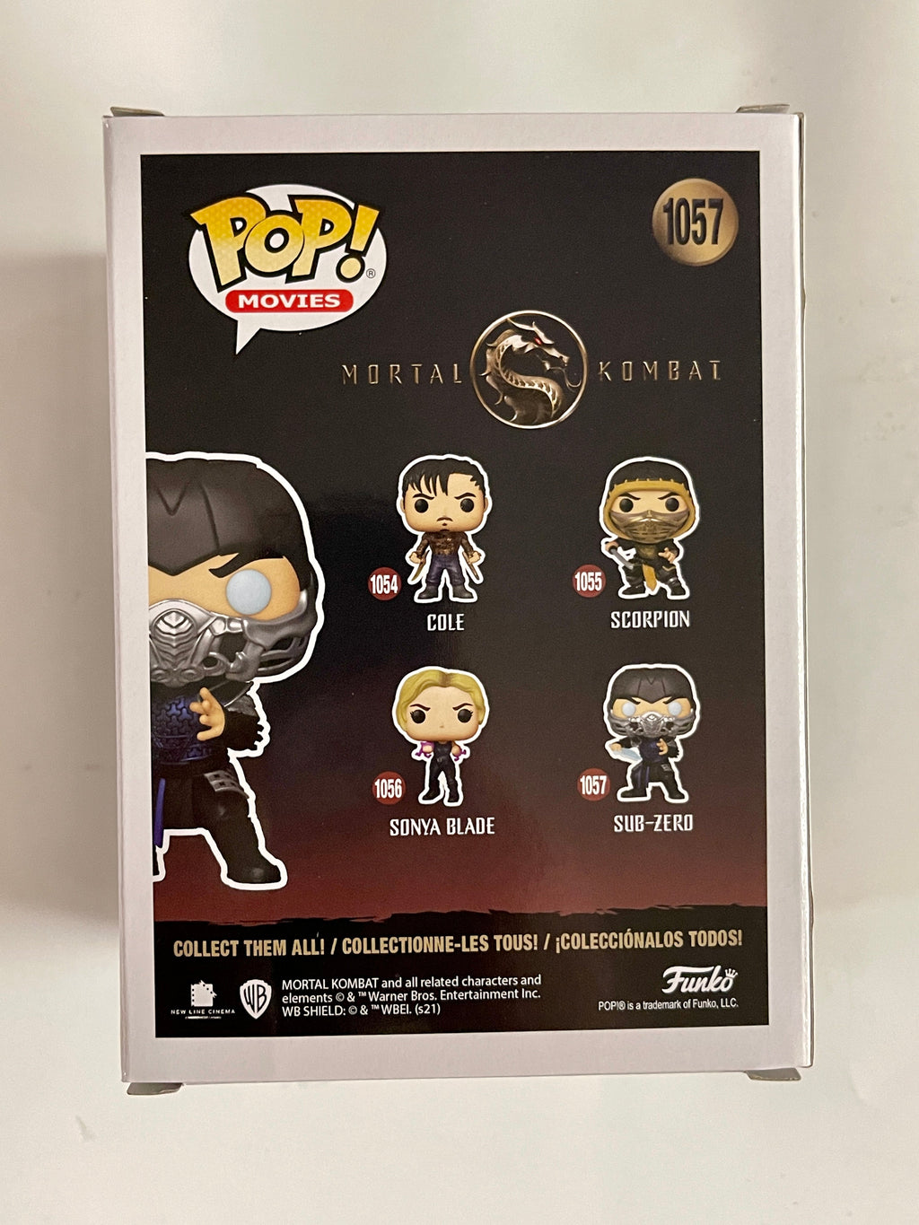 Funko Pop! Movies Mortal Kombat Sub-Zero #1057 Glow in the Dark EE Exclusive