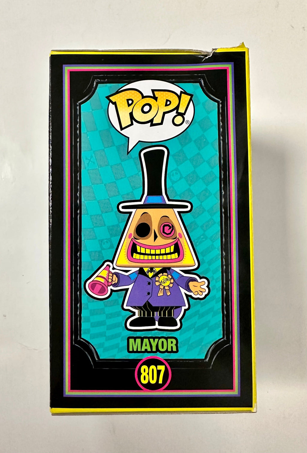 Funko Pop! Disney Black Light Mayor #807 Nightmare Before Christmas 2022 (Box Dmg)