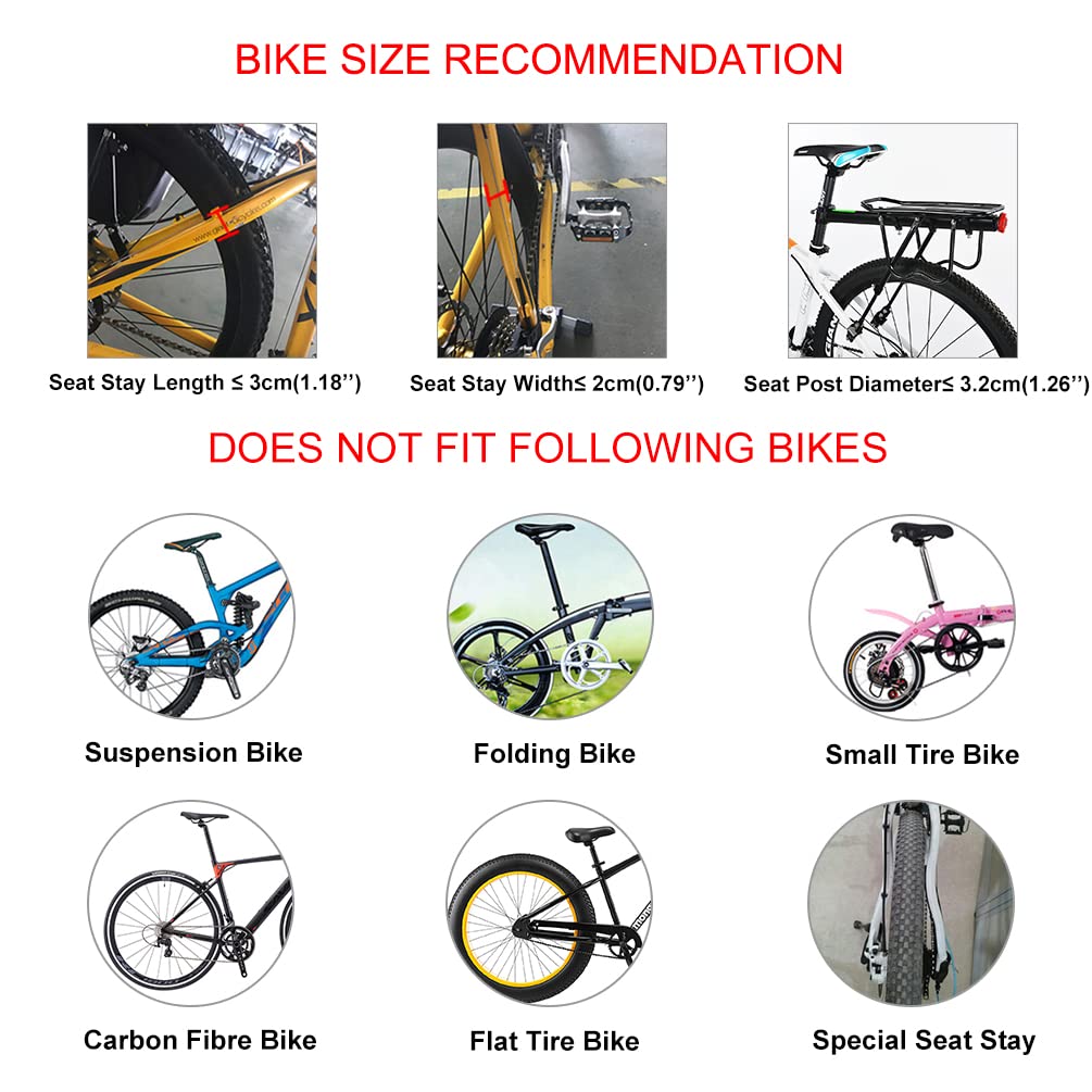 ROCKBROS Bike Cargo Rack Most 165lbs Capacity