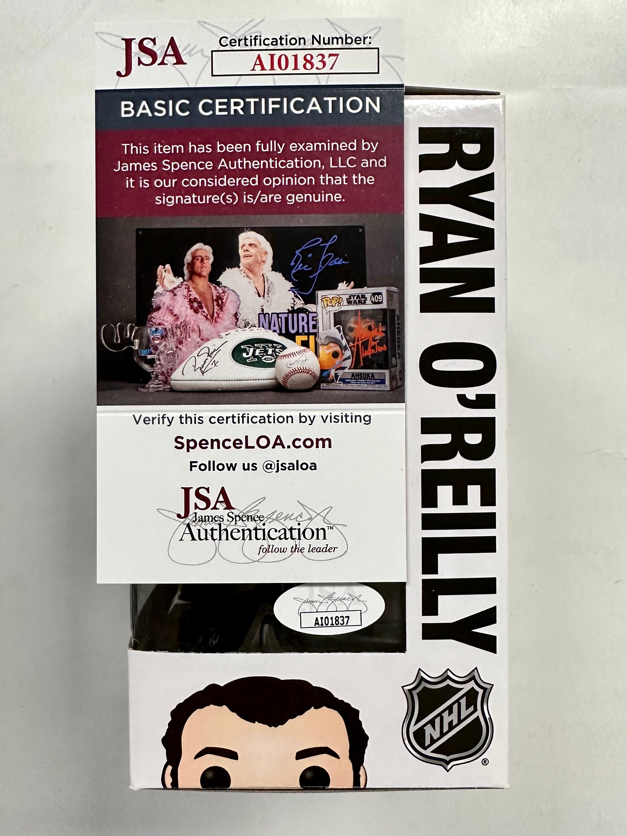 Ryan O’Reilly Signed St Louis Blues Funko Pop! #64 With JSA COA NHL Hockey