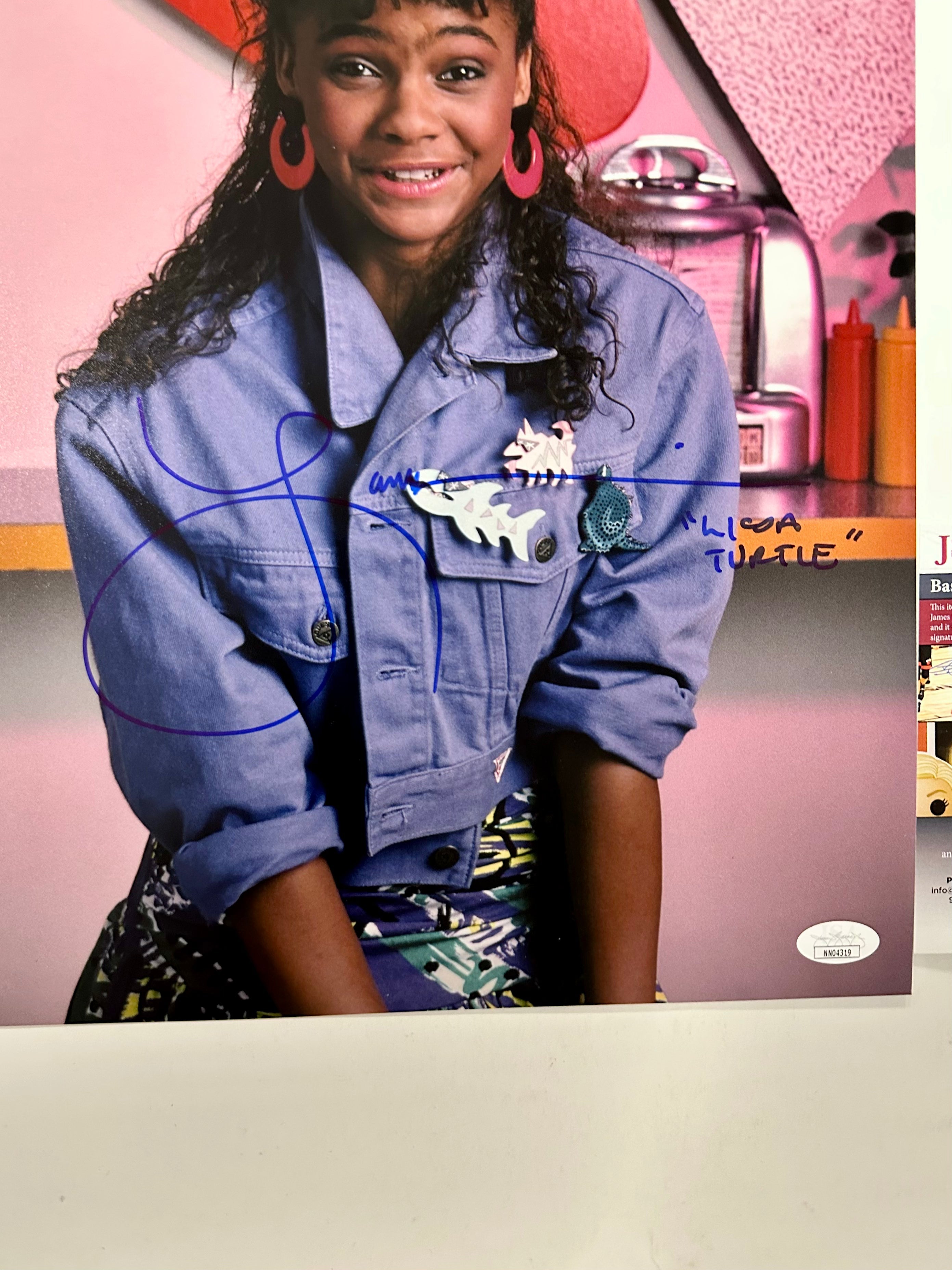 Lark Voorhees Signed Lisa Turtle Saved By The Bell 11x14 Matte Photo With JSA COA