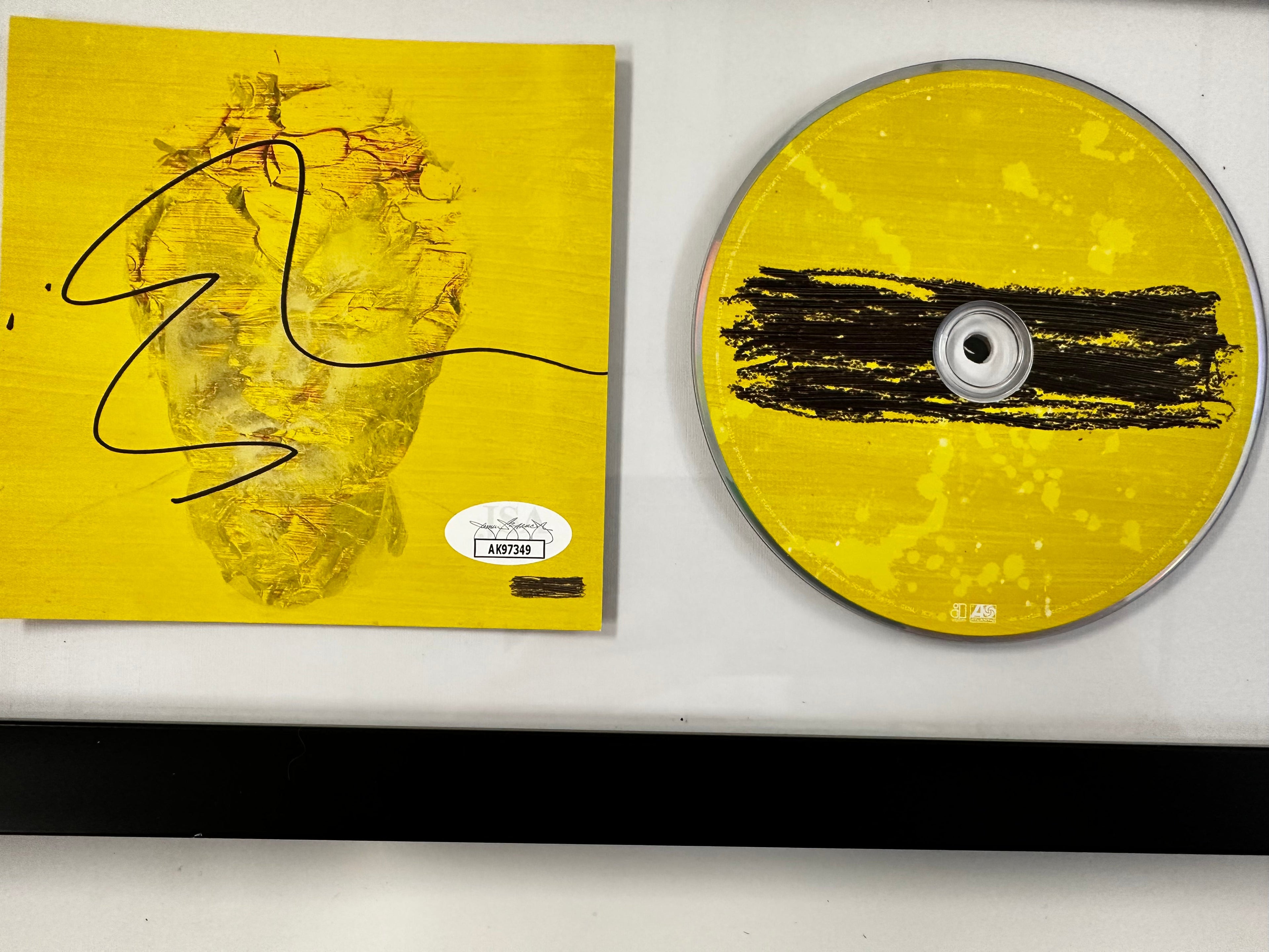 Ed Sheeran Signed Subtract CD Card & CD Framed With JSA COA Eyes Closed