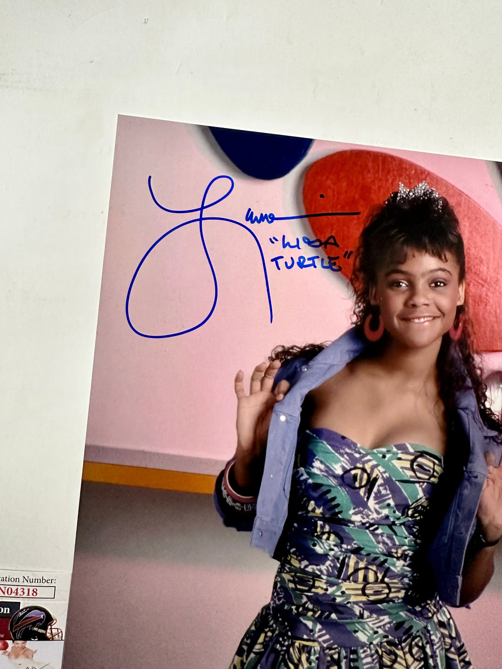 Lark Voorhees Signed Lisa Turtle Saved By The Bell 11x14 Matte Photo With JSA COA