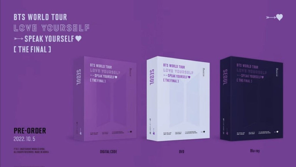 BTS World Tour: â€˜Love Yourselfâ€™ : Speak Yourself The Final DVD/Blu-Ray