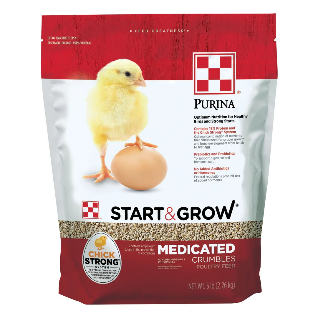 Purina® Start & Grow® Medicated Crumbles 5 Lb.