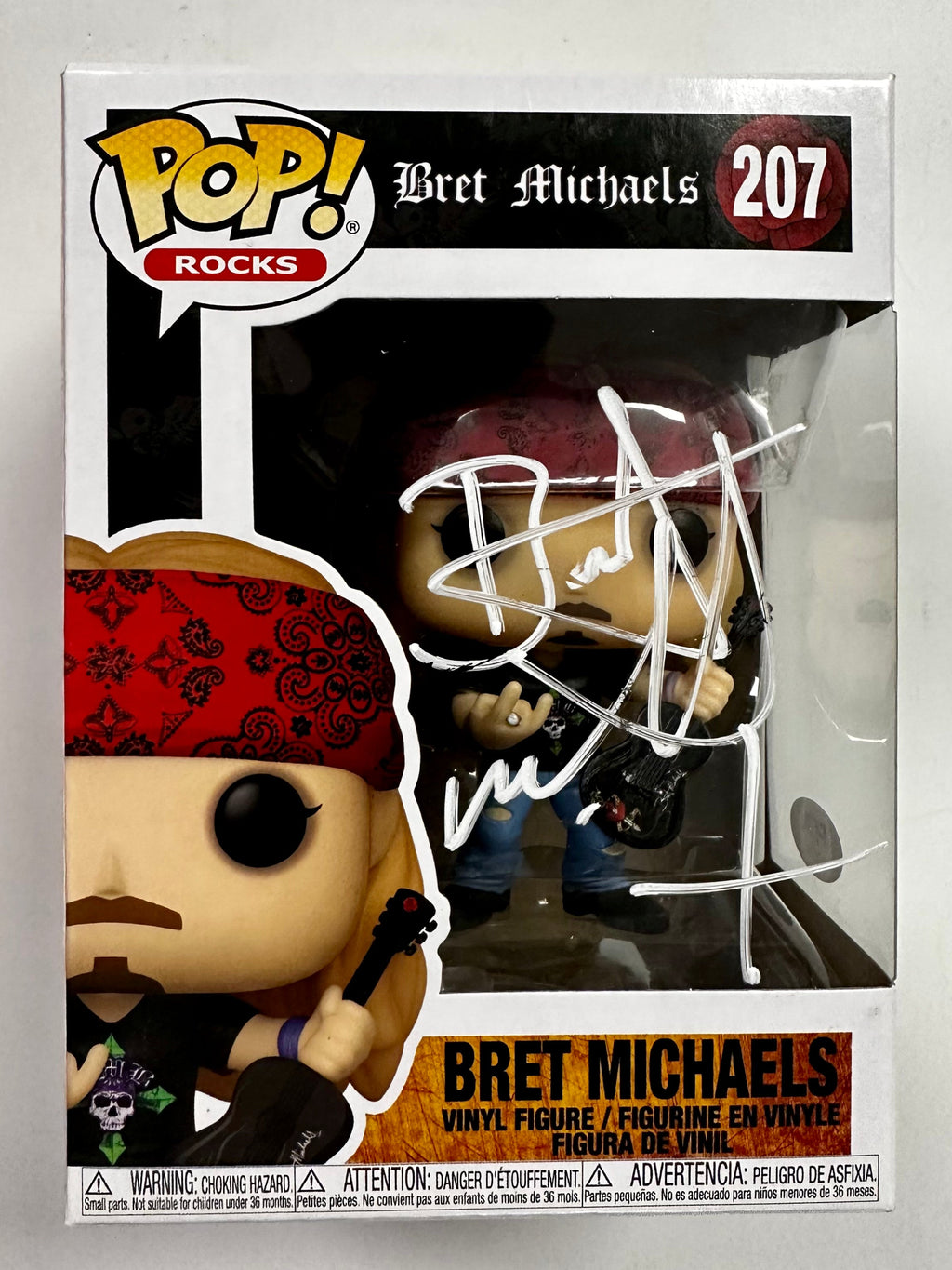 Bret Michaels Signed Autographed Poison Funko Pop! #207 With PSA/DNA COA