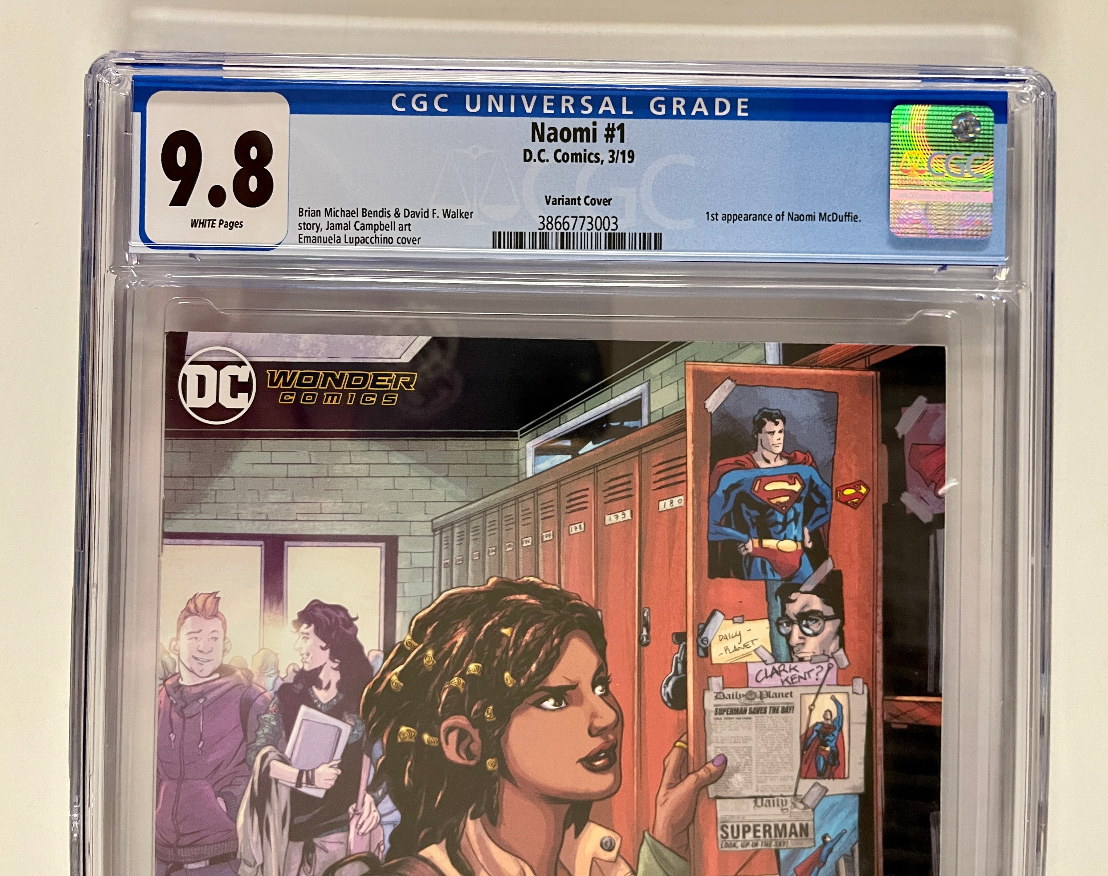 Naomi #1 CGC Graded 9.8 Emanuela Lupacchino Variant DC Wonder Comics 2019 1st App of Naomi Mcduffie