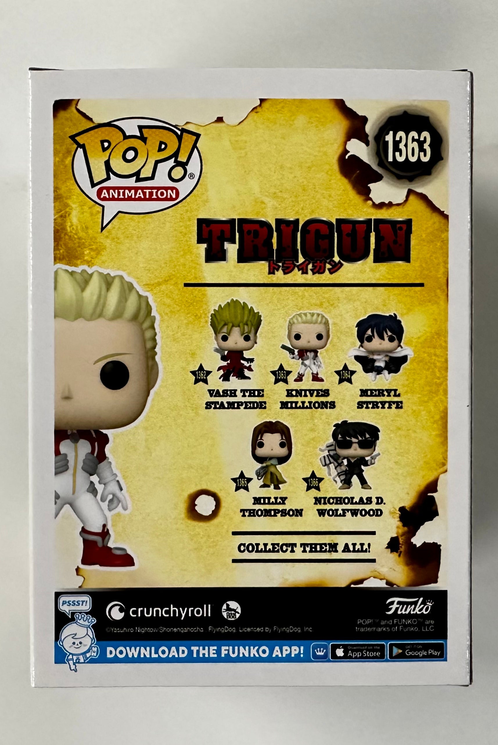 Funko Pop! Animation Knives Millions #1363 Trigun 2023 Vash Twin Brother