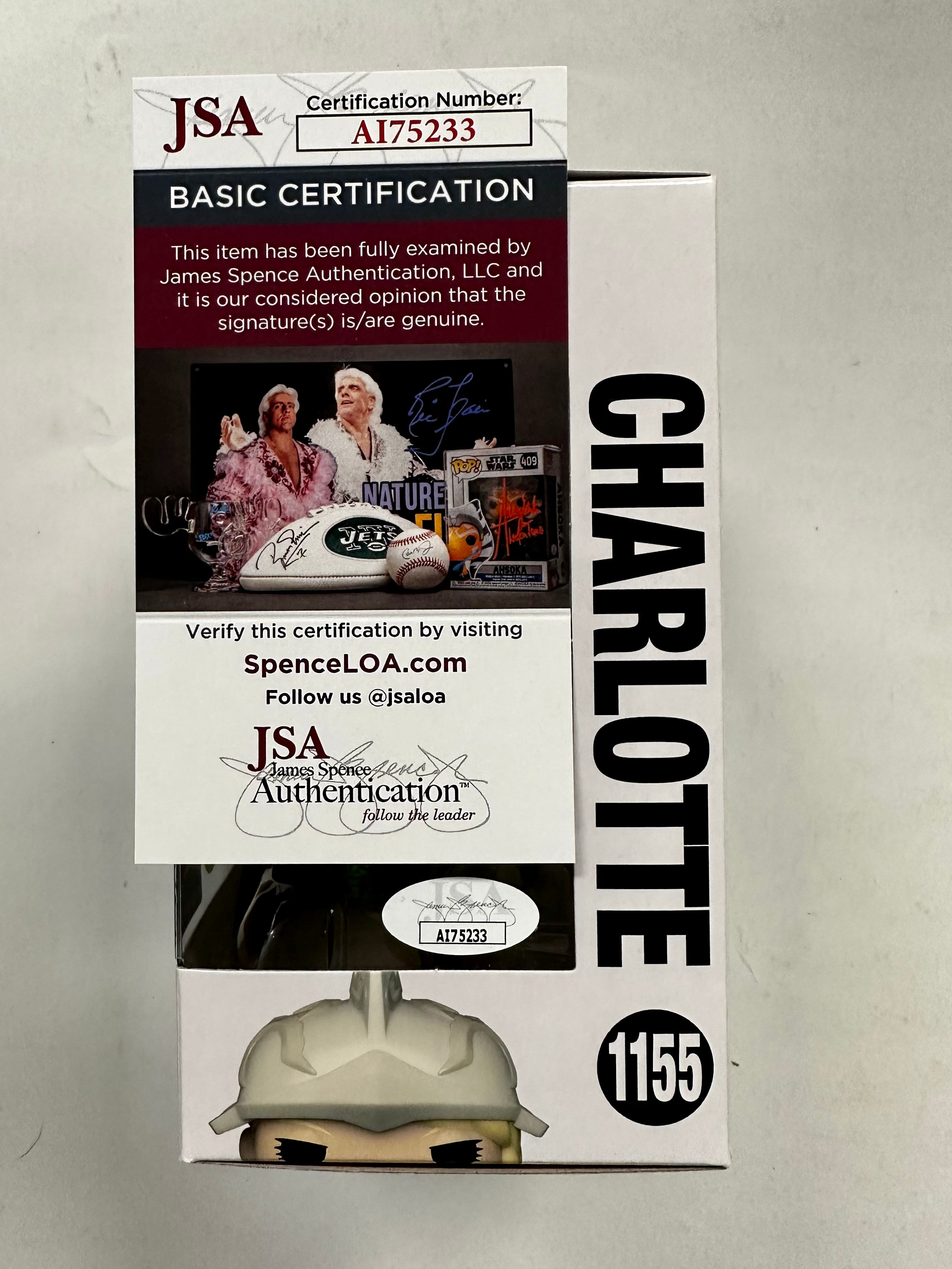Colleen Clinkenbeard Signed Black Clover Charlotte Funko Pop! #1155 Glow Exclusive With JSA COA