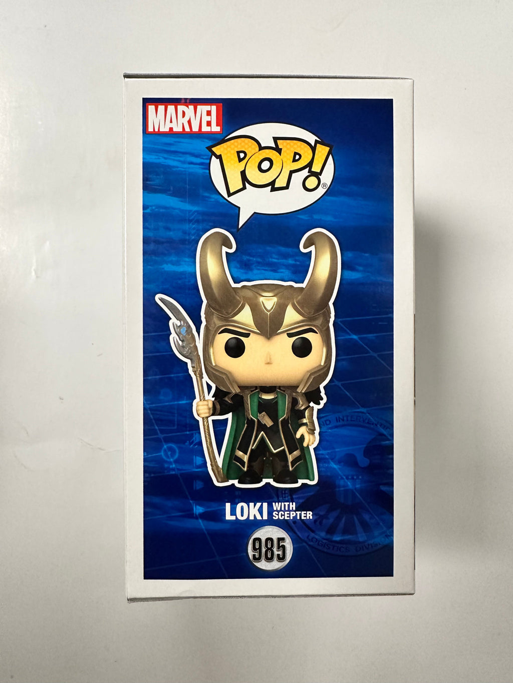 Funko Pop! Marvel Loki With Scepter #985 Avengers Glow In Dark EE 2022 Exclusive