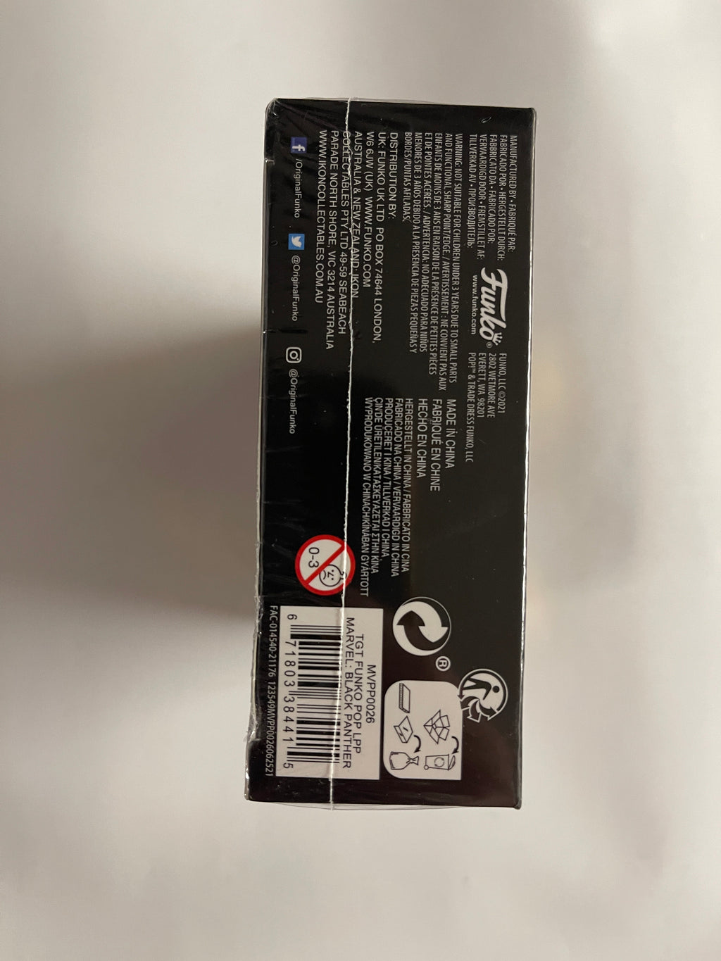 Funko Pop! Pin Marvel Black Light Black Panther Target Exclusive GITD