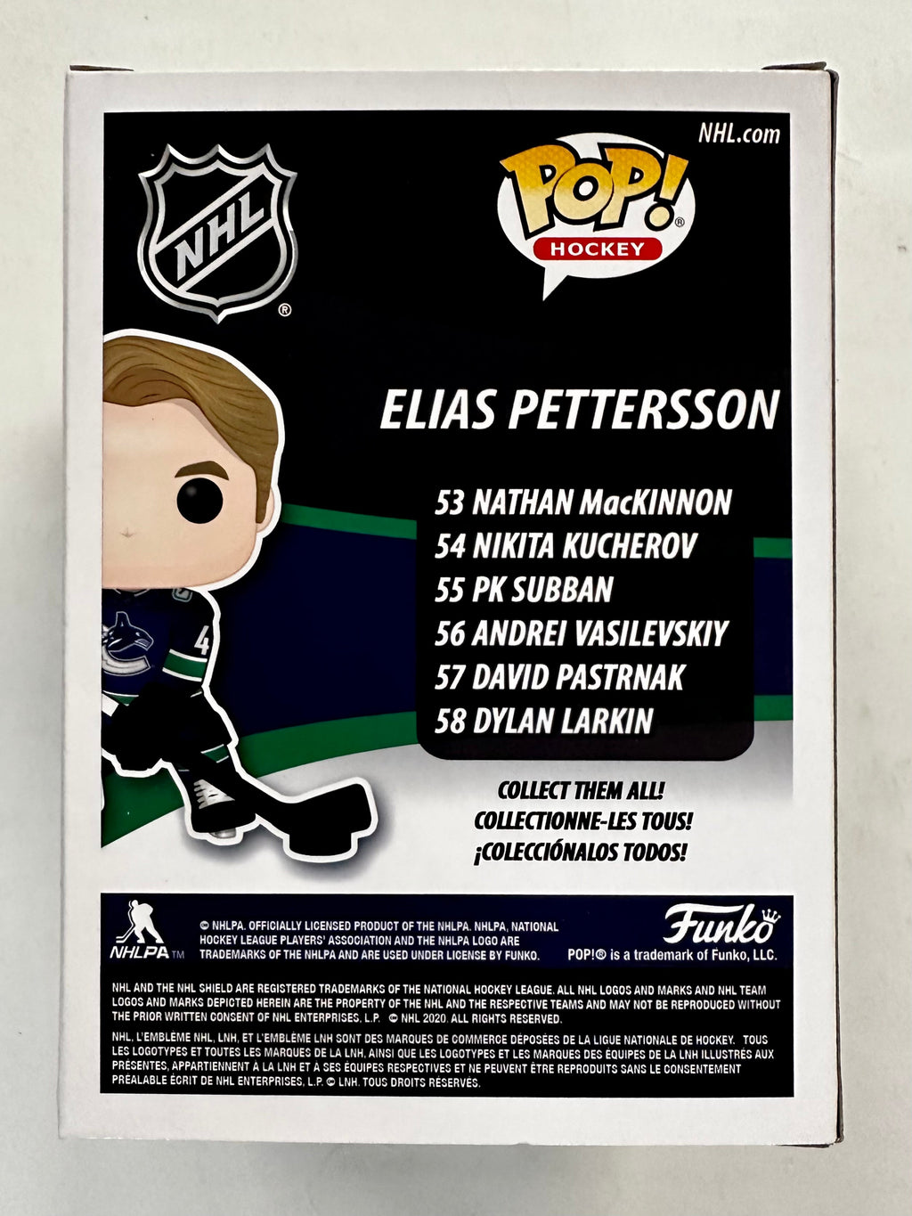 Elias Pettersson Signed Vancouver Canucks Funko Pop! #52 With JSA COA NHL Hockey