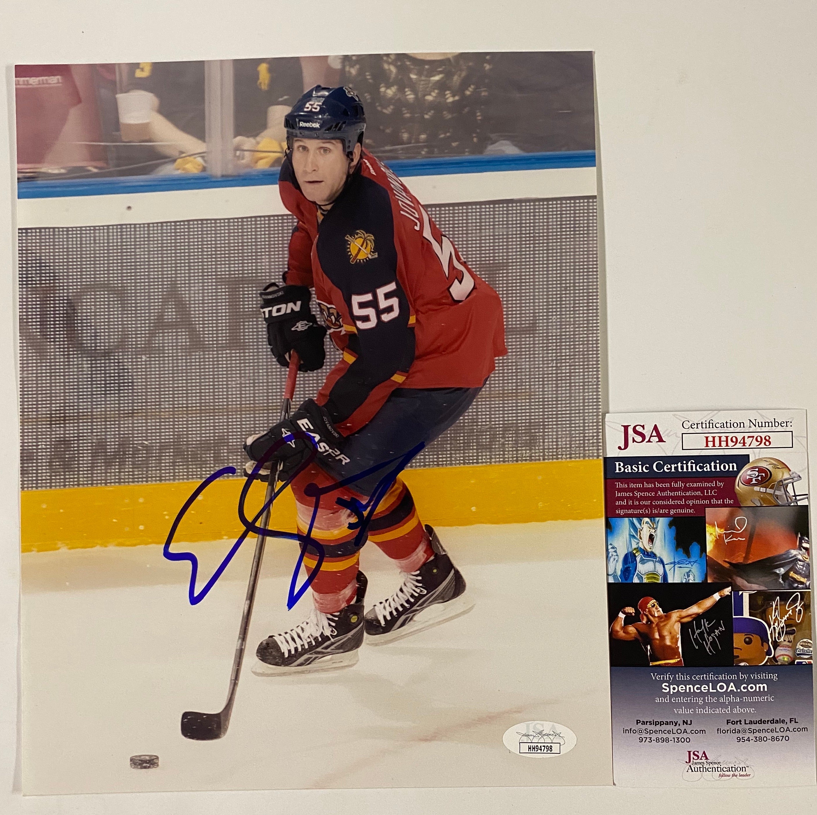 Ed Jovanovski Signed Florida Panthers 8x10 Photo With JSA COA Captain Jovo Cop