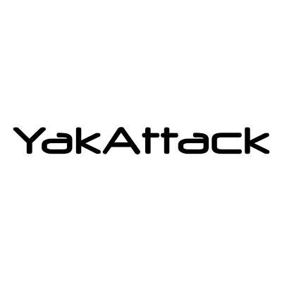 8" YakAttack Decal, Black