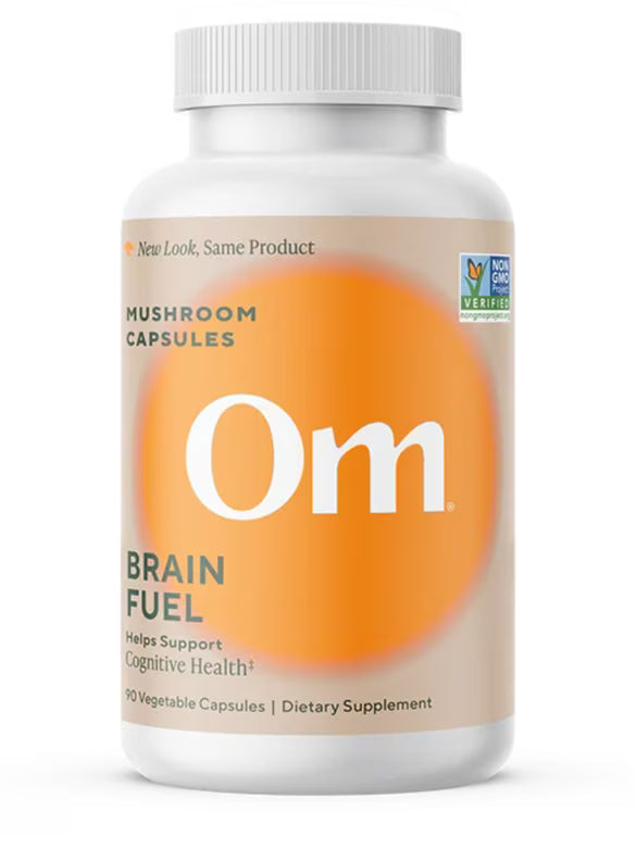 Om Mushroom Superfood Brain Fuel Capsules, 90 ct - Lion's Mane & Reishi (Packaging May Vary)