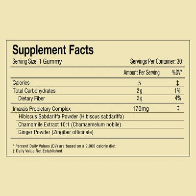 Imarais Beauty De - Puff Anti - Bloat Gummies Vegan and Sugar - Free 30ct - Imperfect Container - PhishStones Products