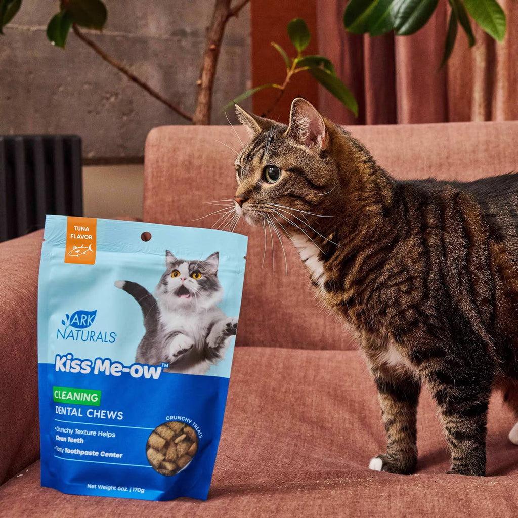 Ark Naturals Cleaning Tuna Kiss Meow, 6 oz (Pack of 6) - Cat Dental Treats