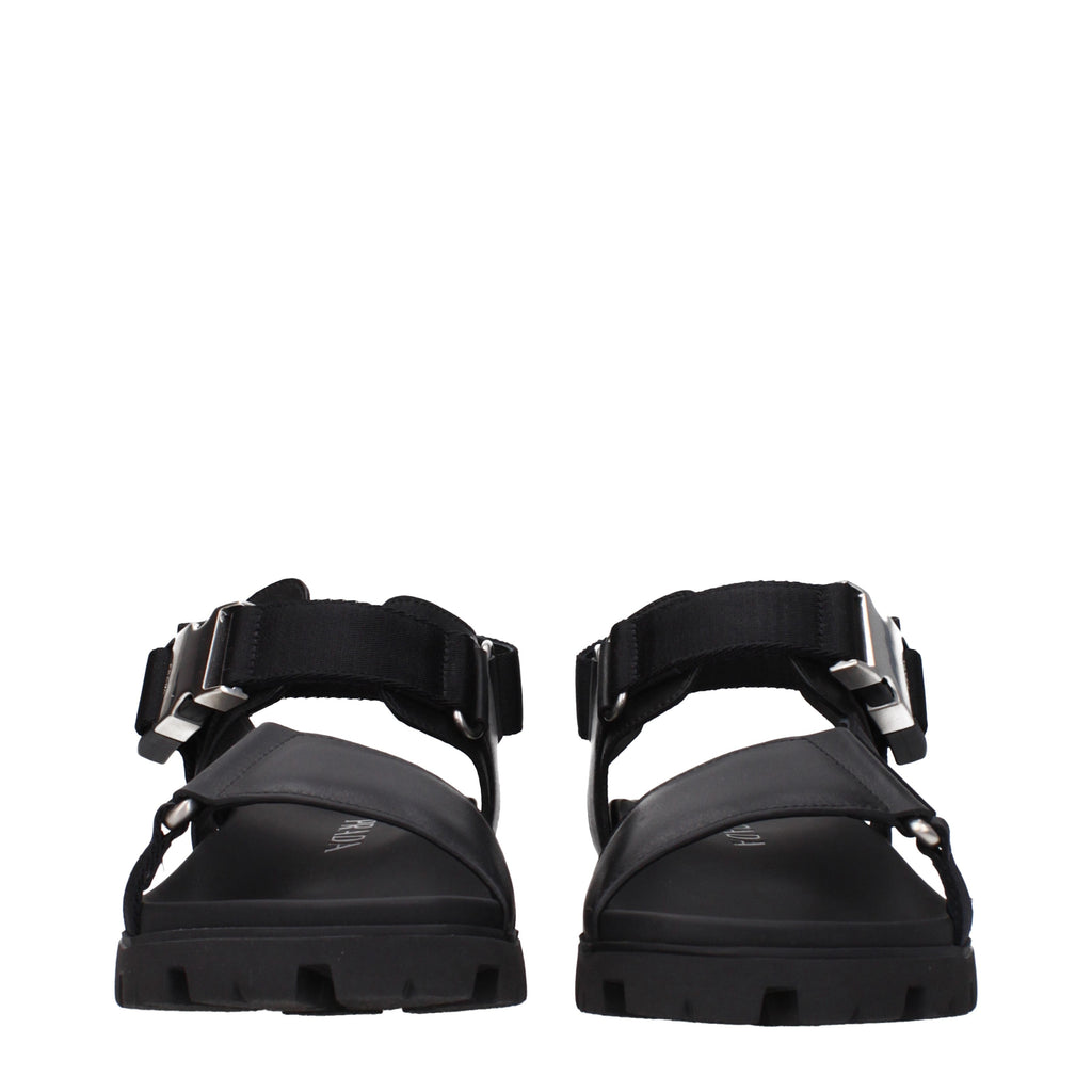 Prada Sandali Uomo Pelle Nero