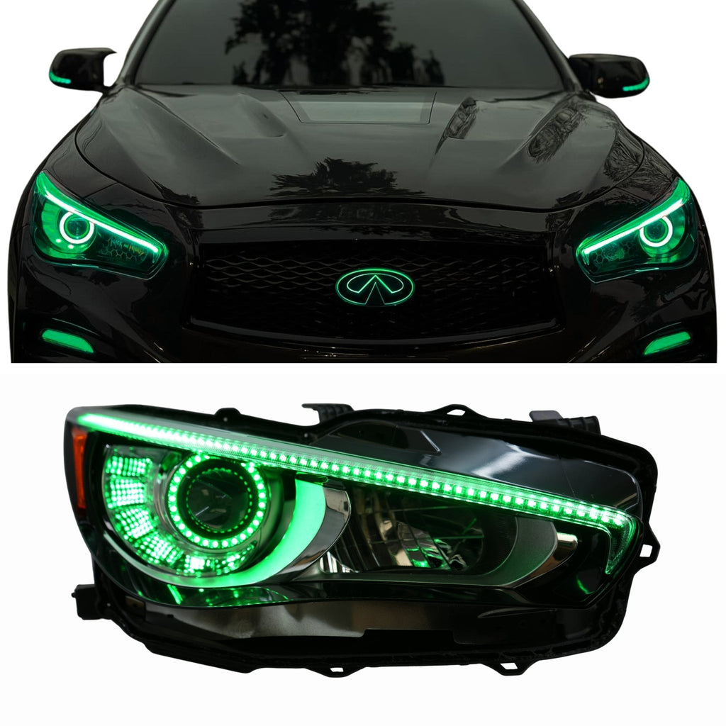 Infiniti Q50 Multicolor Flow DRL Boards (2014 - 2024) - PhishStones Products