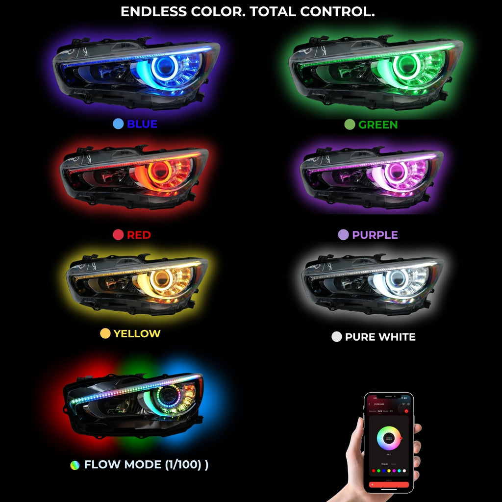 Infiniti Q50 Multicolor Flow DRL Boards (2014 - 2024) - PhishStones Products