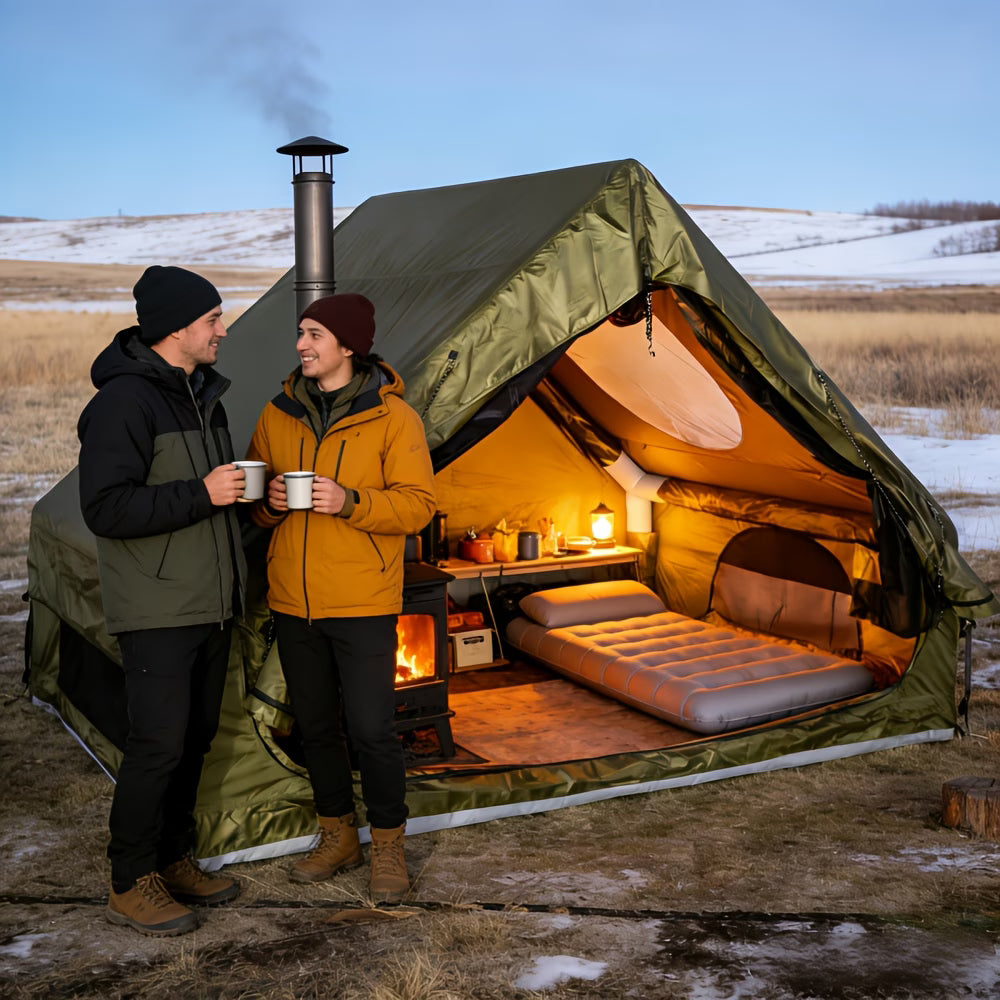 nflatable Camping Tent for 4-6 Person,4 Season Camping Tent, Large Luxury Air Tent