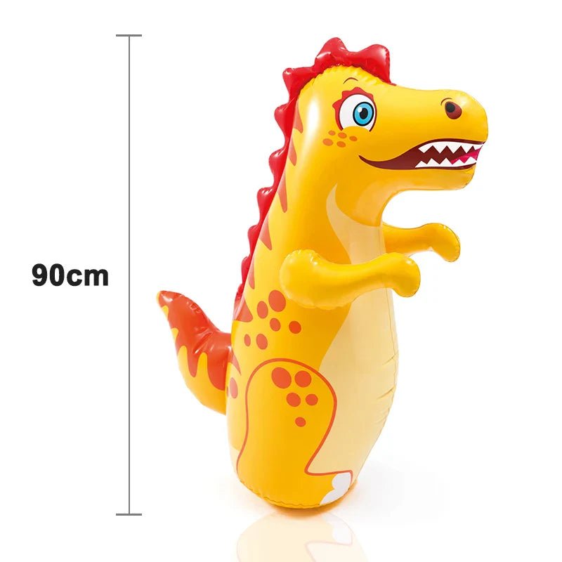 Inflatable Punching Bag for Kids and Adults – 90 cm / 35.4 in Standing Tumbler Boxing Toy with Dinosaur Design - PhishStones Products