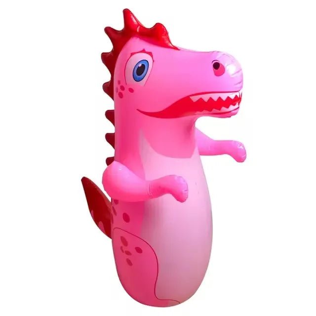 Inflatable Punching Bag for Kids and Adults – 90 cm / 35.4 in Standing Tumbler Boxing Toy with Dinosaur Design - PhishStones Products