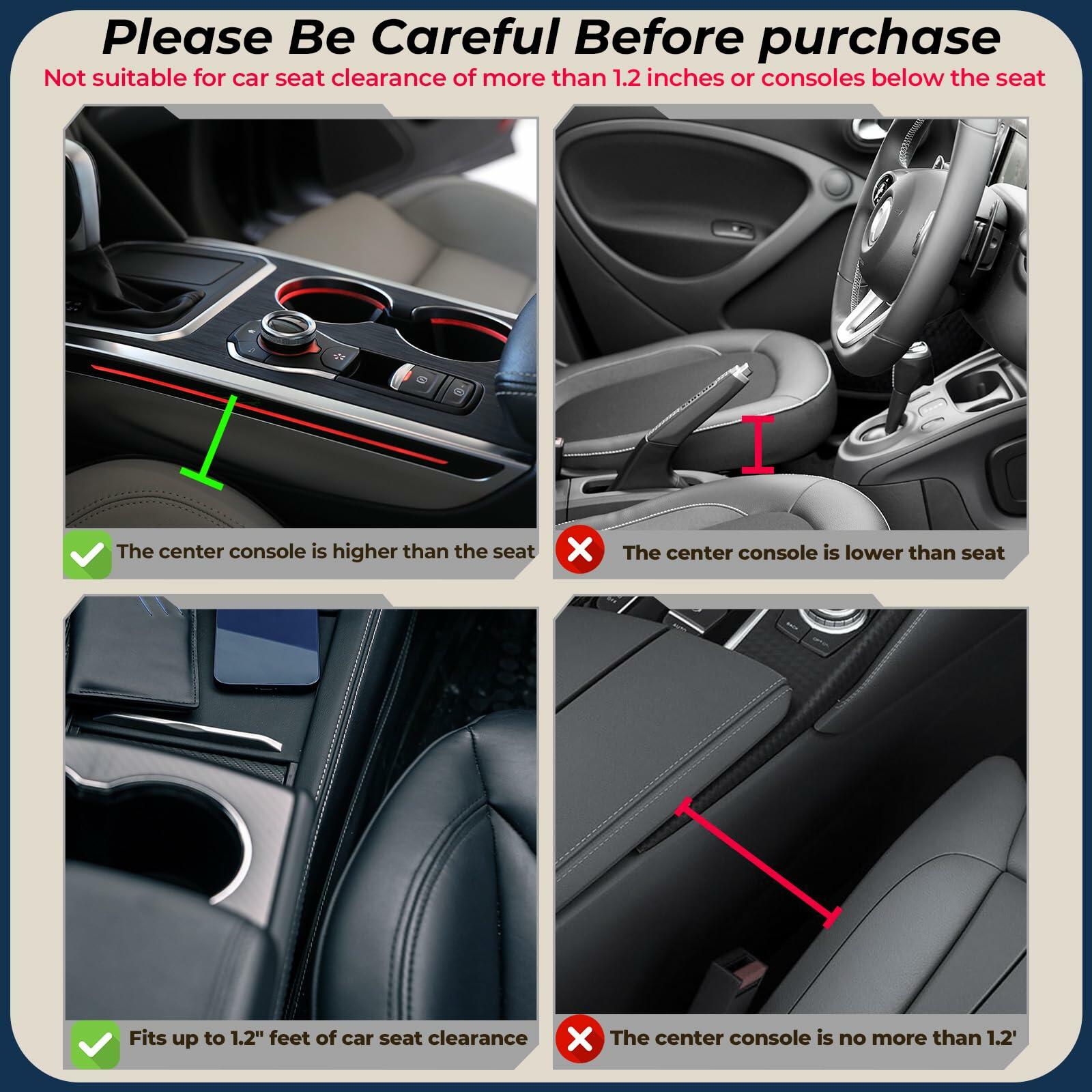 INTMOOD 2 Pack Car Seat Gap Organizer Leather Cup Holder Storage Box Black - PhishStones Products