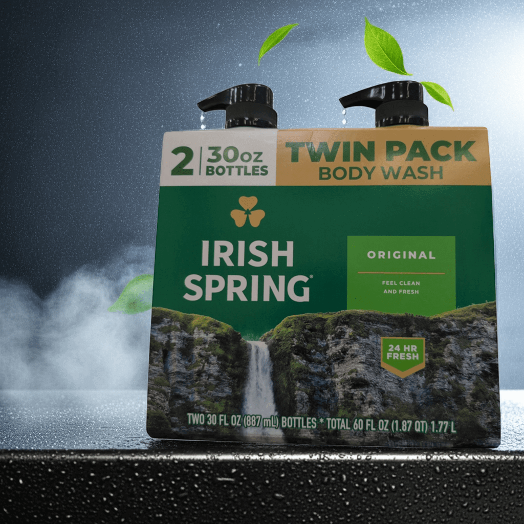 Irish Spring Body Wash for Men, Original Clean 2 Pack 30 oz - PhishStones Products