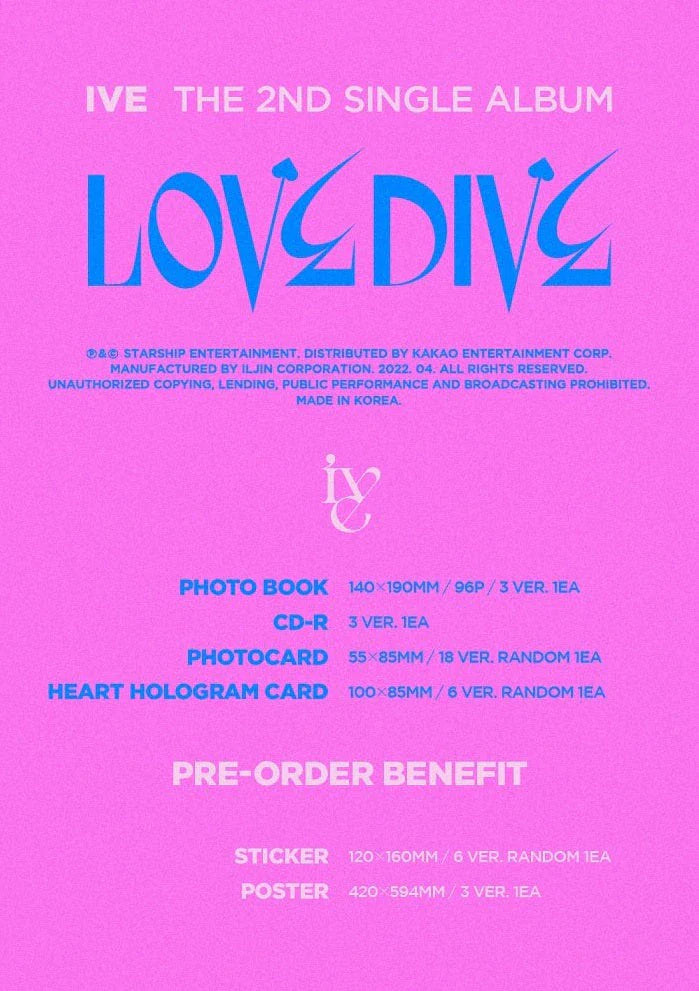 IVE - 2nd Single Album Love Dive
